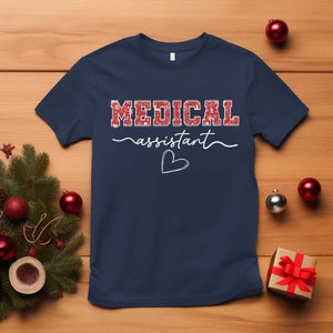 Christmas Medical Assistant T Shirt MA Nurse Gift TS10 Navy Print Your Wear