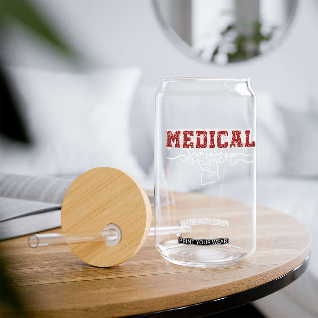 Christmas Medical Assistant Glass Can MA Nurse Gift TS10 Print Your Wear