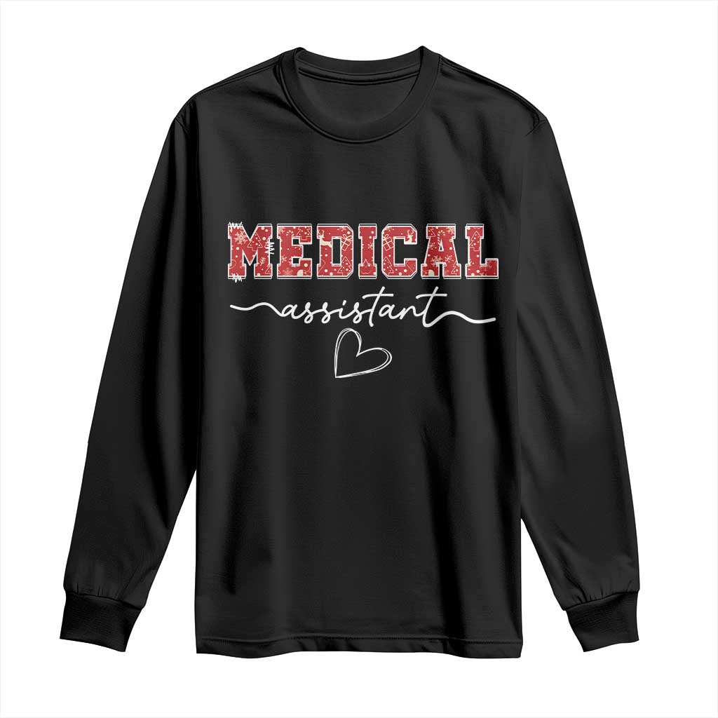 Christmas Medical Assistant Long Sleeve Shirt MA Nurse Gift TS10 Black Print Your Wear