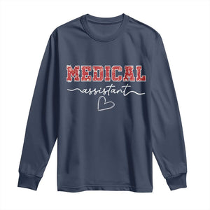 Christmas Medical Assistant Long Sleeve Shirt MA Nurse Gift TS10 Navy Print Your Wear