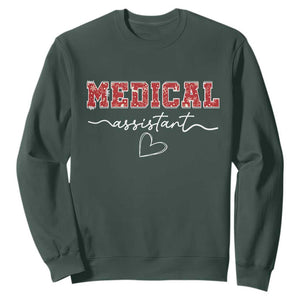 Christmas Medical Assistant Sweatshirt MA Nurse Gift TS10 Dark Forest Green Print Your Wear