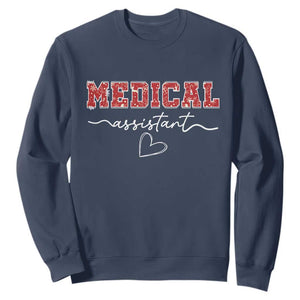 Christmas Medical Assistant Sweatshirt MA Nurse Gift TS10 Navy Print Your Wear