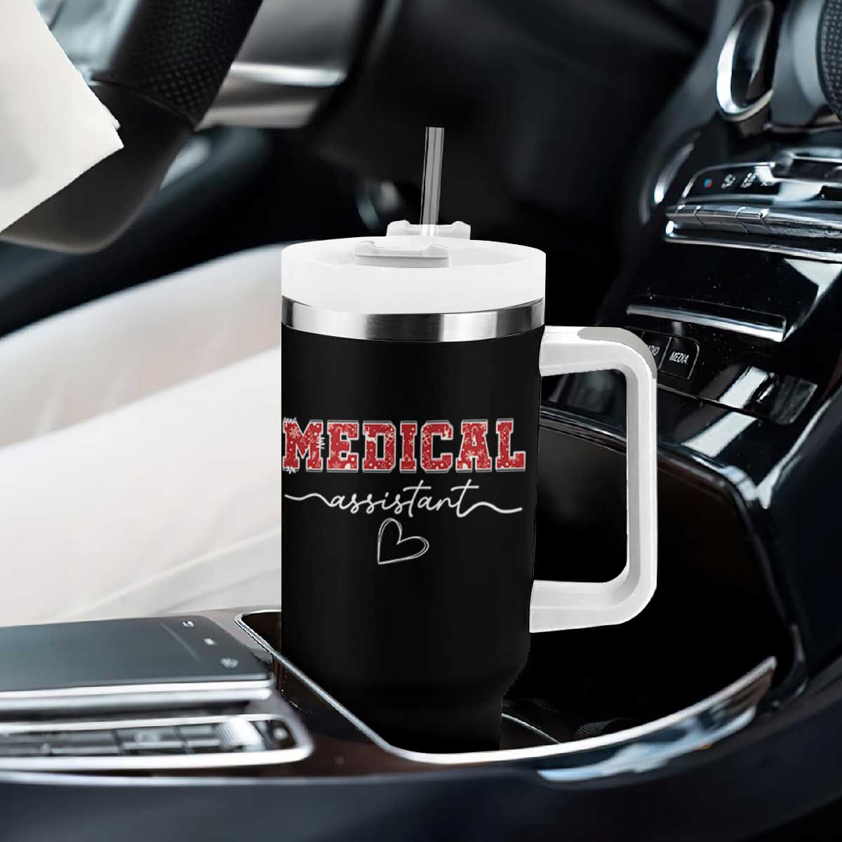 Christmas Medical Assistant Tumbler With Handle MA Nurse Gift TS10 Print Your Wear