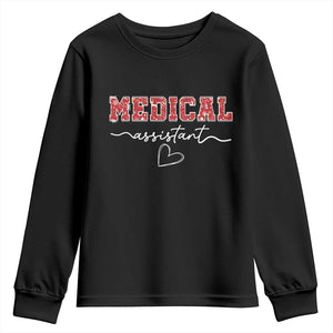 Christmas Medical Assistant Youth Sweatshirt MA Nurse Gift TS10 Black Print Your Wear