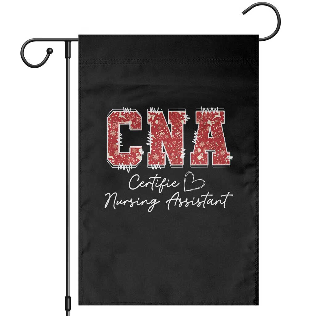CNA Christmas Garden Flag Certified Nursing Assistant Gift TS10 Black Print Your Wear