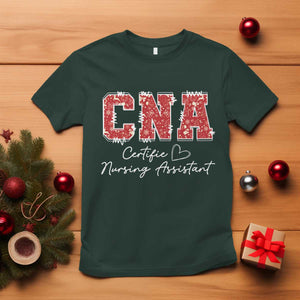 CNA Christmas T Shirt Certified Nursing Assistant Gift TS10 Dark Forest Green Print Your Wear