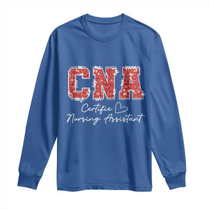 CNA Christmas Long Sleeve Shirt Certified Nursing Assistant Gift TS10 Royal Blue Print Your Wear