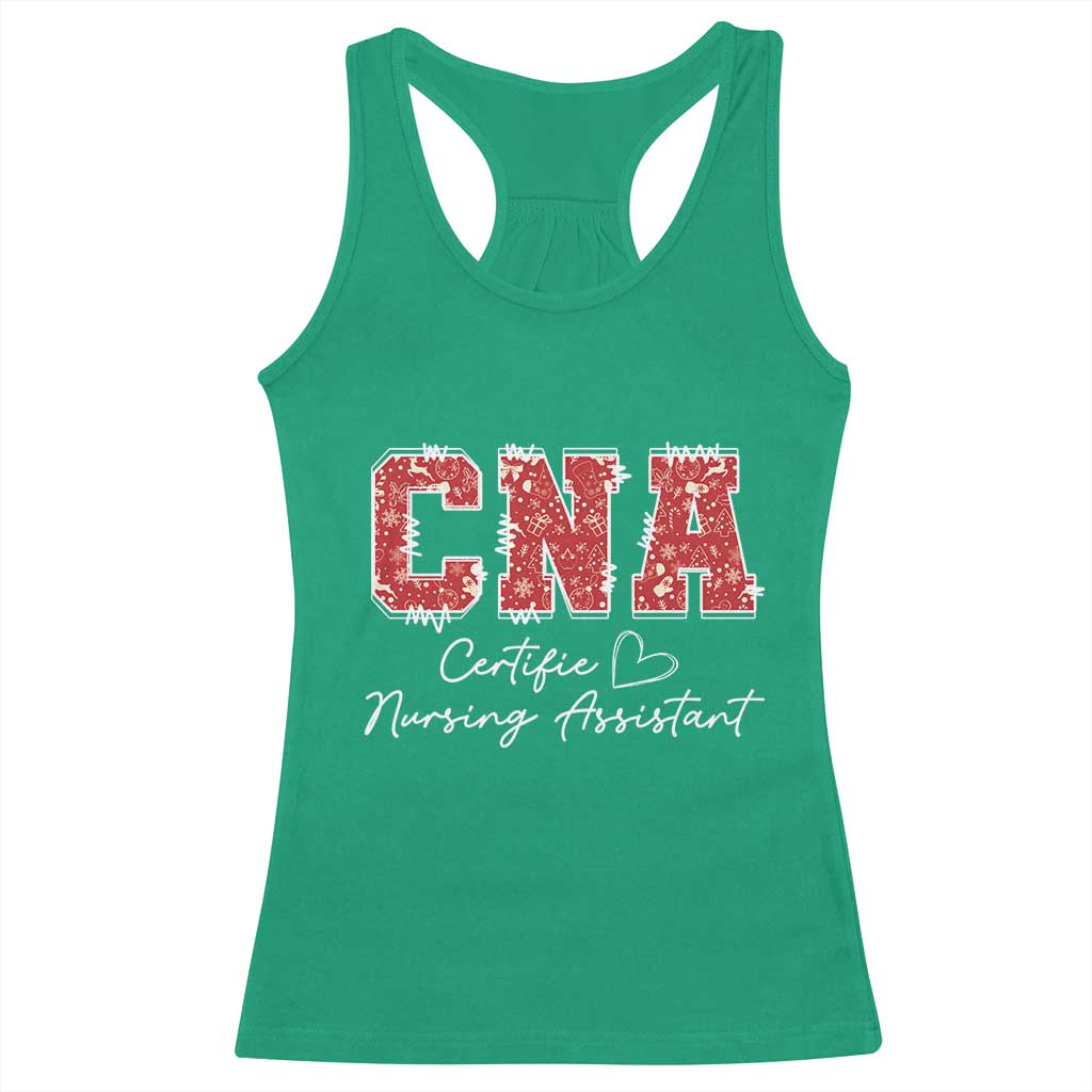 CNA Christmas Racerback Tank Top Certified Nursing Assistant Gift TS10 Irish Green Print Your Wear