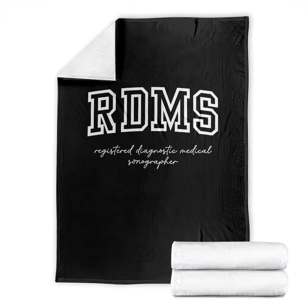 Sonographer Throw Blanket RDMS Ultrasound Tech Technologist Gift TS10 Black Print Your Wear