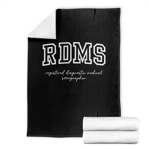 Sonographer Throw Blanket RDMS Ultrasound Tech Technologist Gift TS10 Black Print Your Wear