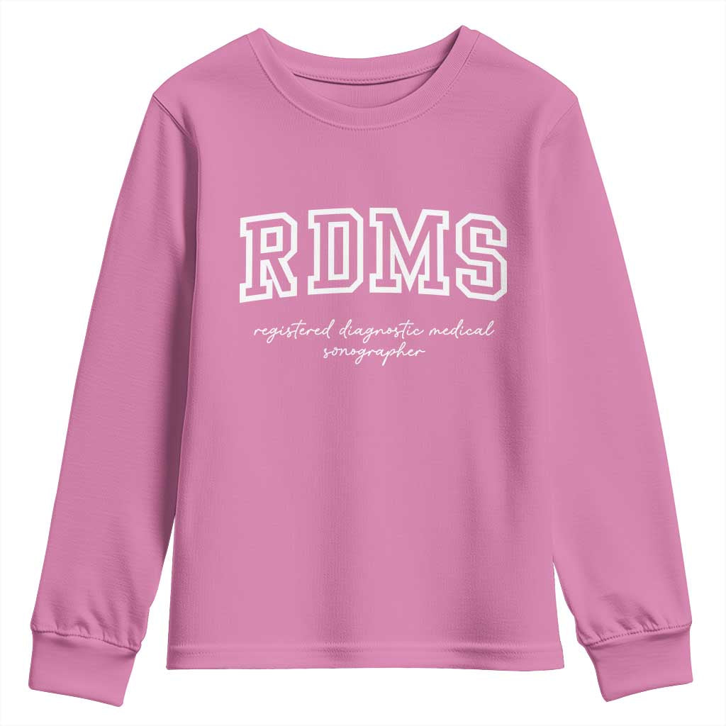 Sonographer Youth Sweatshirt RDMS Ultrasound Tech Technologist Gift TS10 Azalea Print Your Wear