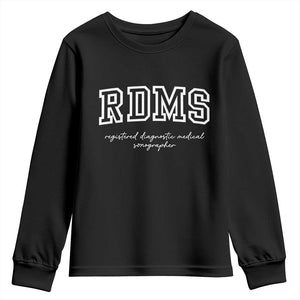 Sonographer Youth Sweatshirt RDMS Ultrasound Tech Technologist Gift TS10 Black Print Your Wear