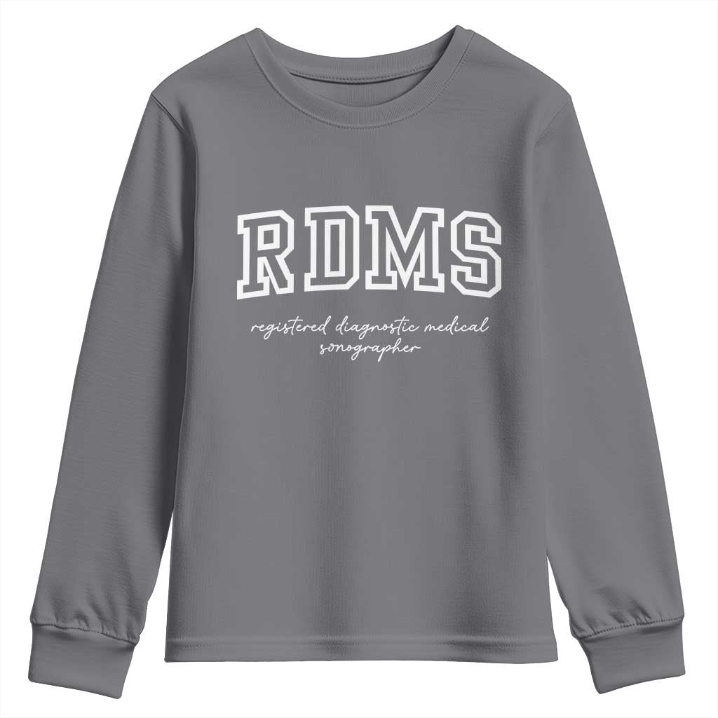 Sonographer Youth Sweatshirt RDMS Ultrasound Tech Technologist Gift TS10 Charcoal Print Your Wear