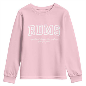 Sonographer Youth Sweatshirt RDMS Ultrasound Tech Technologist Gift TS10 Light Pink Print Your Wear