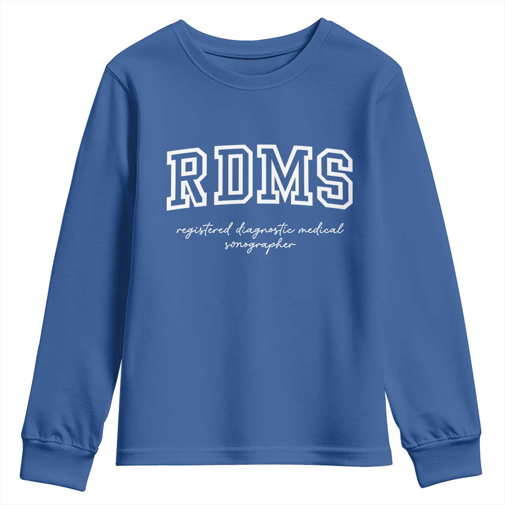 Sonographer Youth Sweatshirt RDMS Ultrasound Tech Technologist Gift TS10 Royal Blue Print Your Wear