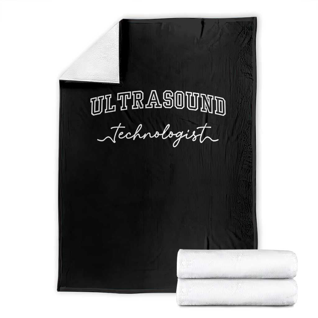 Ultrasound Tech Throw Blanket Technologist Gift Sonographer Sonography Student TS10 Black Print Your Wear