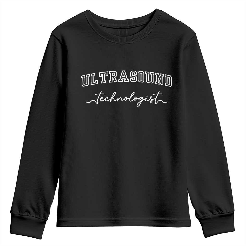 Ultrasound Tech Youth Sweatshirt Technologist Gift Sonographer Sonography Student TS10 Black Print Your Wear