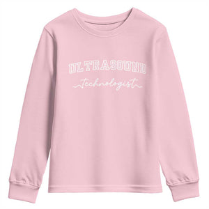 Ultrasound Tech Youth Sweatshirt Technologist Gift Sonographer Sonography Student TS10 Light Pink Print Your Wear