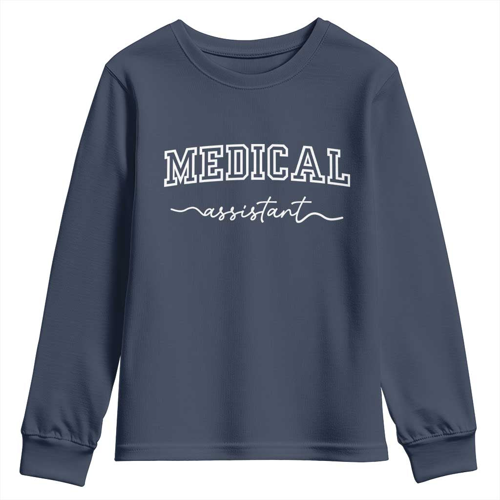 Medical Assistant Youth Sweatshirt MA Nurse Gift TS10 Navy Print Your Wear