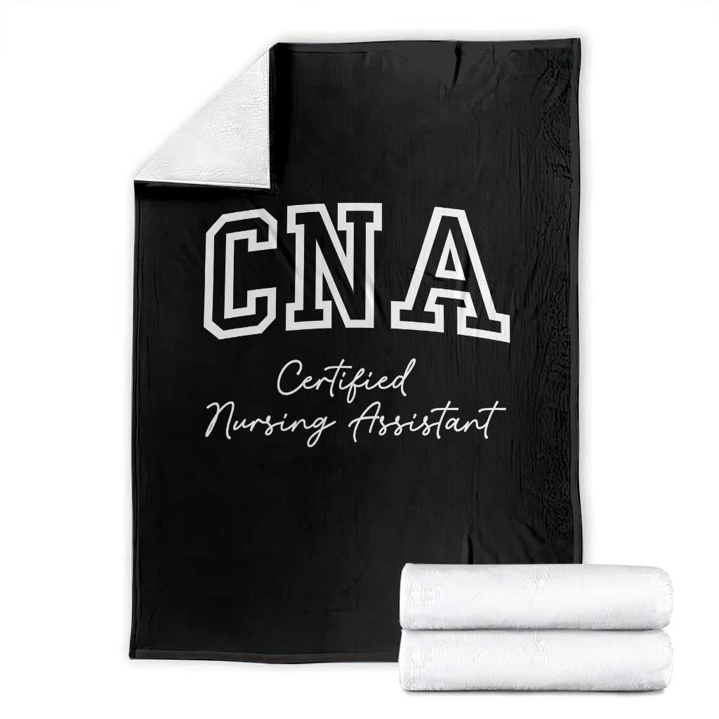 Certified Nursing Assistant Throw Blanket CNA Gift TS10 Black Print Your Wear