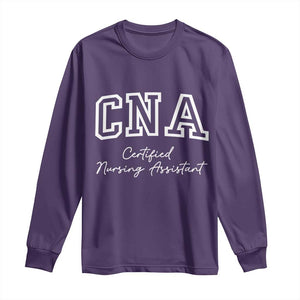 Certified Nursing Assistant Long Sleeve Shirt CNA Gift TS10 Purple Print Your Wear