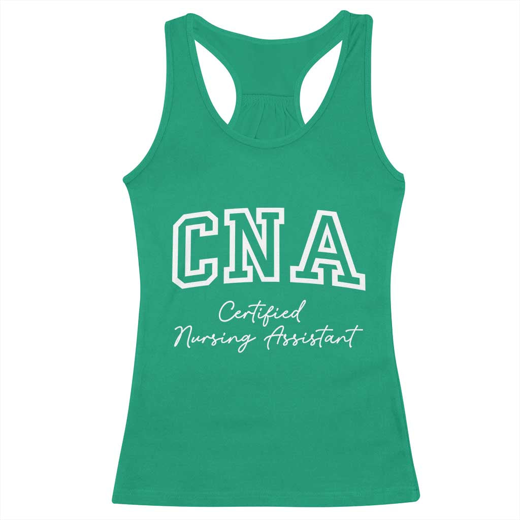 Certified Nursing Assistant Racerback Tank Top CNA Gift TS10 Irish Green Print Your Wear