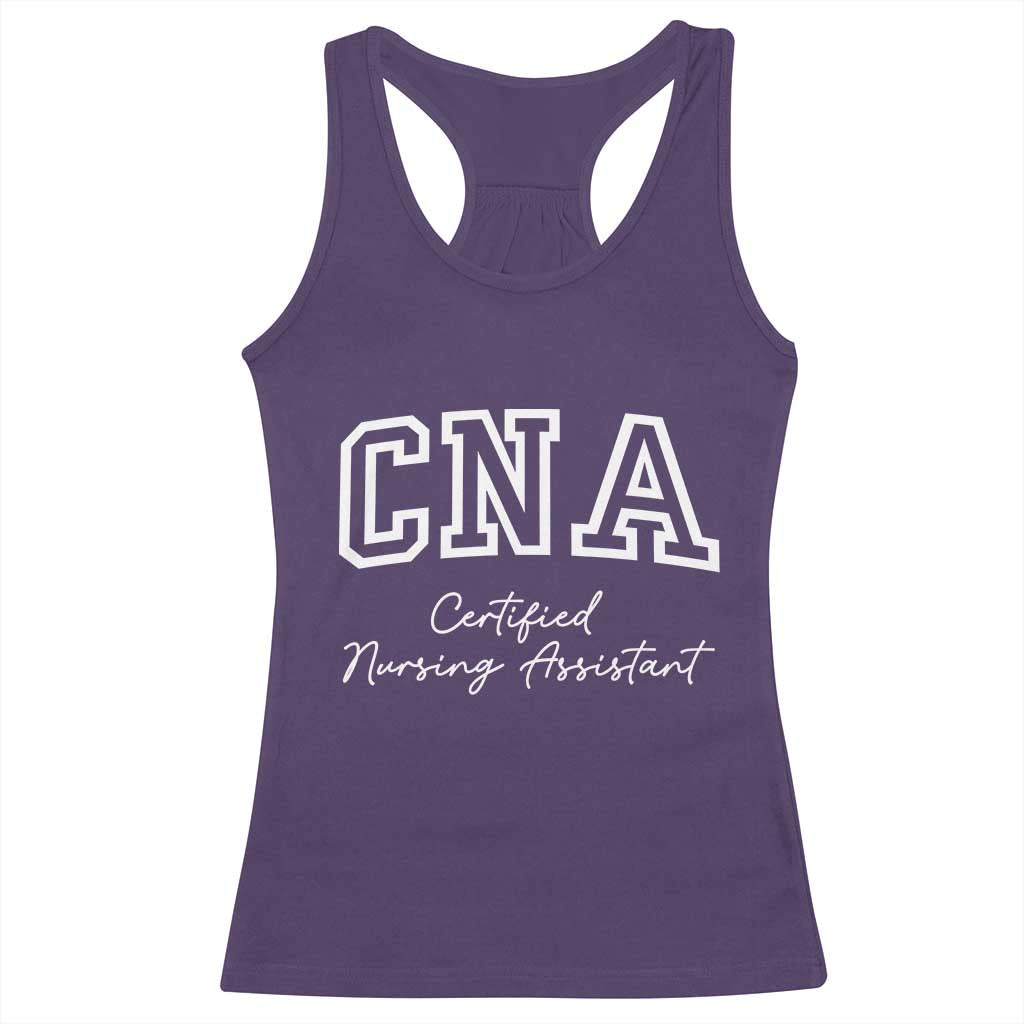 Certified Nursing Assistant Racerback Tank Top CNA Gift TS10 Purple Print Your Wear