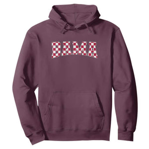 Vintage Bama Hoodie Retro Checkered Varsity Alabama Lover AL State TS10 Maroon Print Your Wear