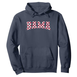 Vintage Bama Hoodie Retro Checkered Varsity Alabama Lover AL State TS10 Navy Print Your Wear