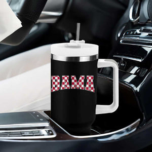 Vintage Bama Tumbler With Handle Retro Checkered Varsity Alabama Lover AL State TS10 Print Your Wear