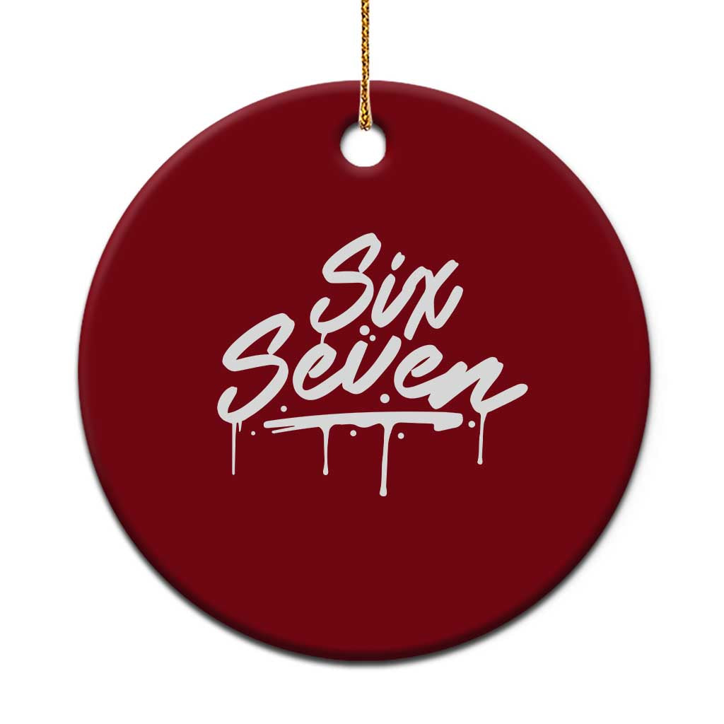 Fun Six Seven Meme Ceramic Ornament Funny 6 7 Meme Gen Alpha Slang Streetwear TS10 1pc Red Print Your Wear