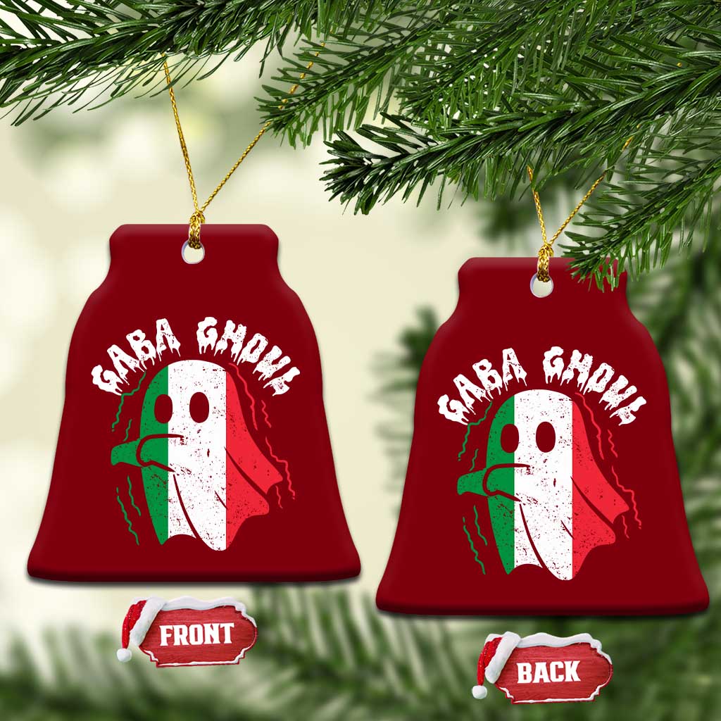 Gabagool Ghost Italian Ceramic Ornament Funny Halloween Costume Gaba Ghoul Pun TS10 Print Your Wear