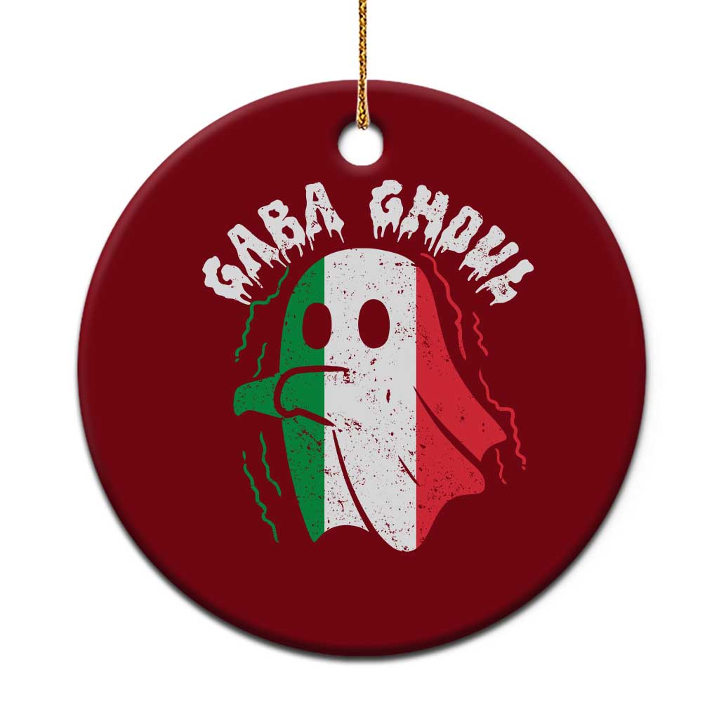 Gabagool Ghost Italian Ceramic Ornament Funny Halloween Costume Gaba Ghoul Pun TS10 1pc Red Print Your Wear