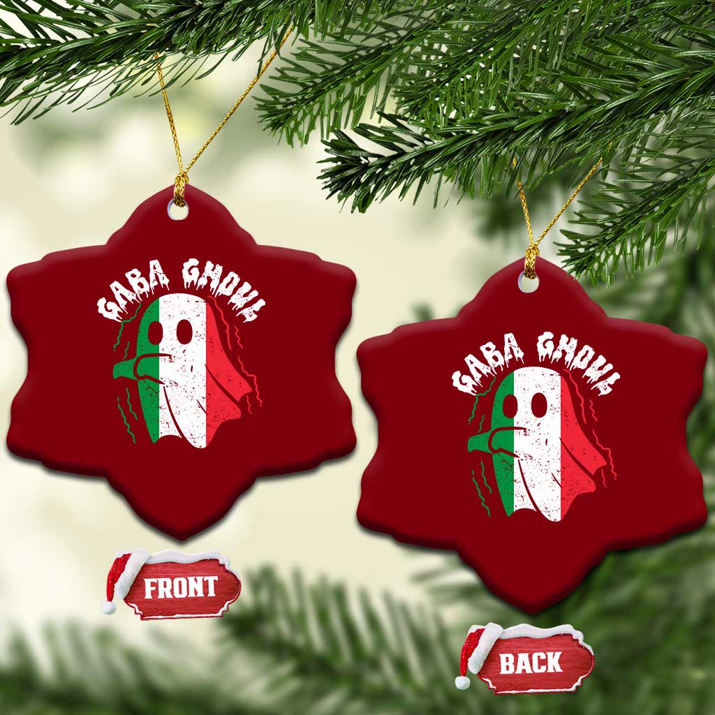 Gabagool Ghost Italian Ceramic Ornament Funny Halloween Costume Gaba Ghoul Pun TS10 Print Your Wear