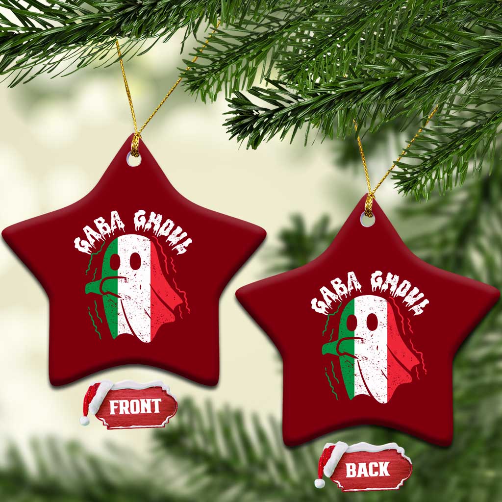 Gabagool Ghost Italian Ceramic Ornament Funny Halloween Costume Gaba Ghoul Pun TS10 Print Your Wear
