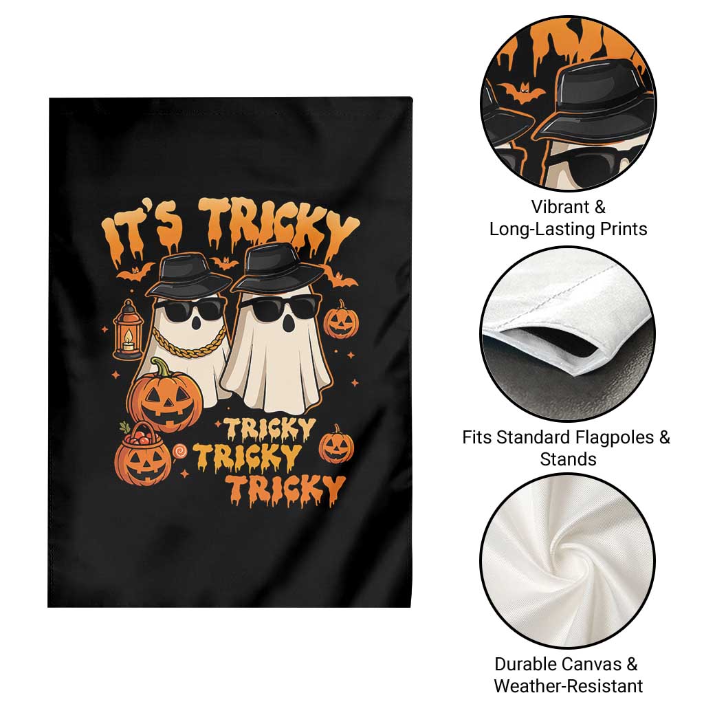 Funny Ghost Garden Flag It's Tricky Tricky Tricky 90s Nostalgia Halloween Costume TS10 Print Your Wear
