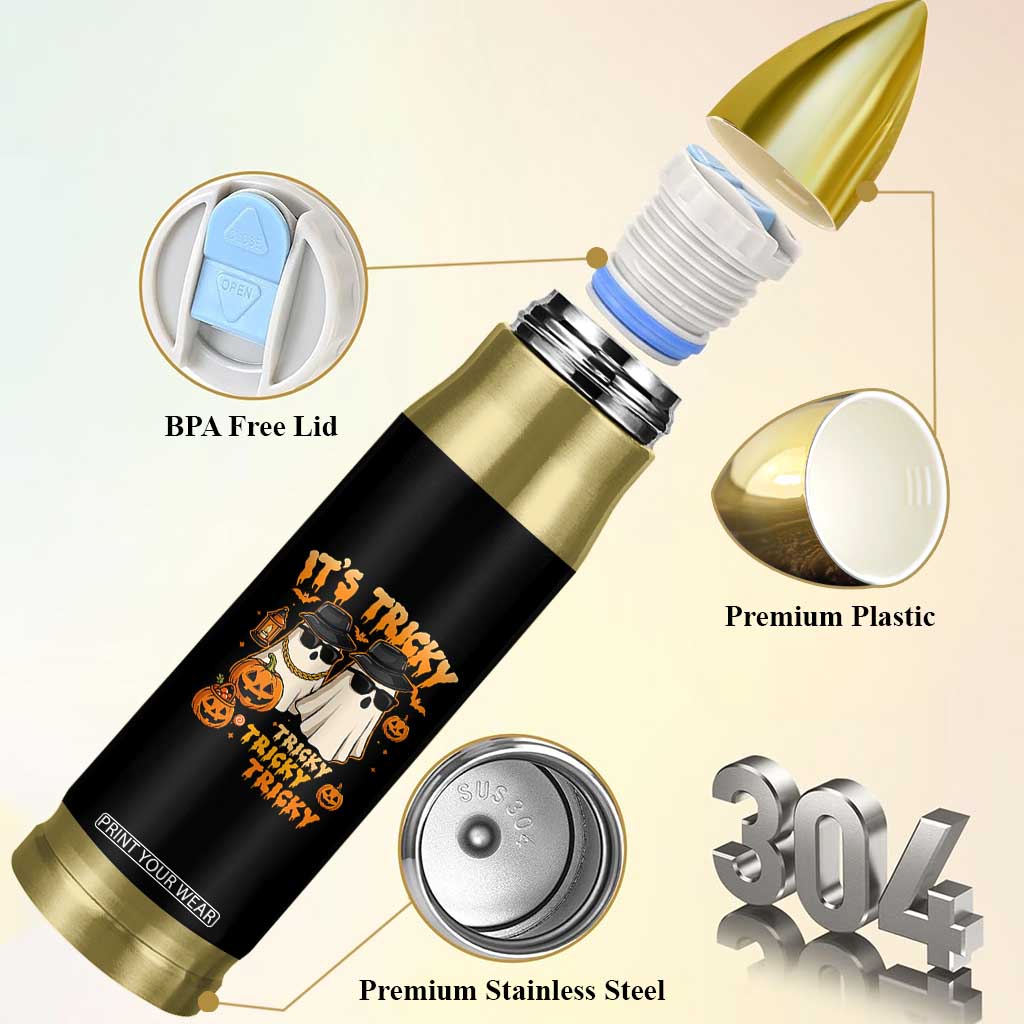 Funny Ghost Bullet Tumbler It's Tricky Tricky Tricky 90s Nostalgia Halloween Costume TS10 Print Your Wear