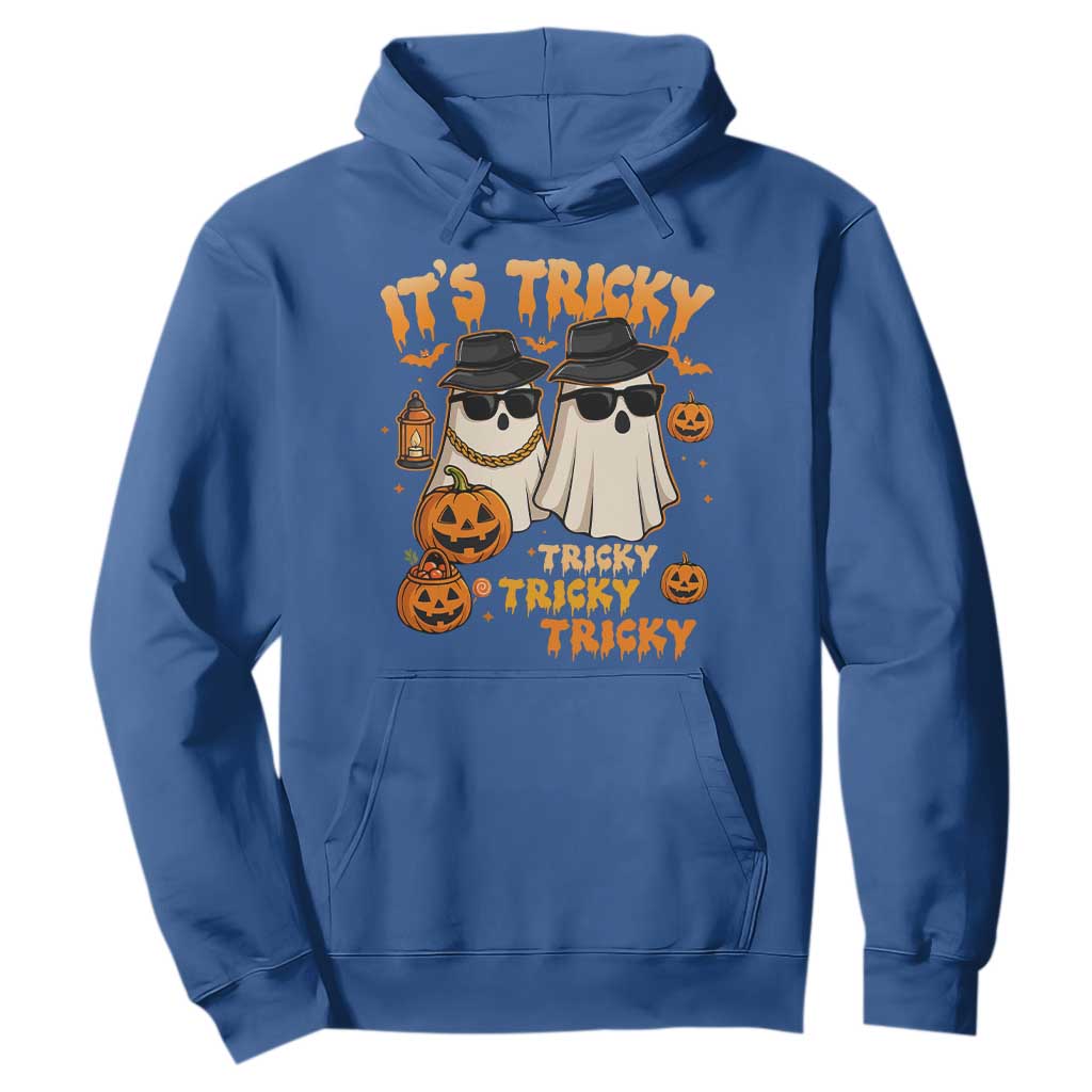 Funny Ghost Hoodie It's Tricky Tricky Tricky 90s Nostalgia Halloween Costume TS10 Royal Blue Print Your Wear
