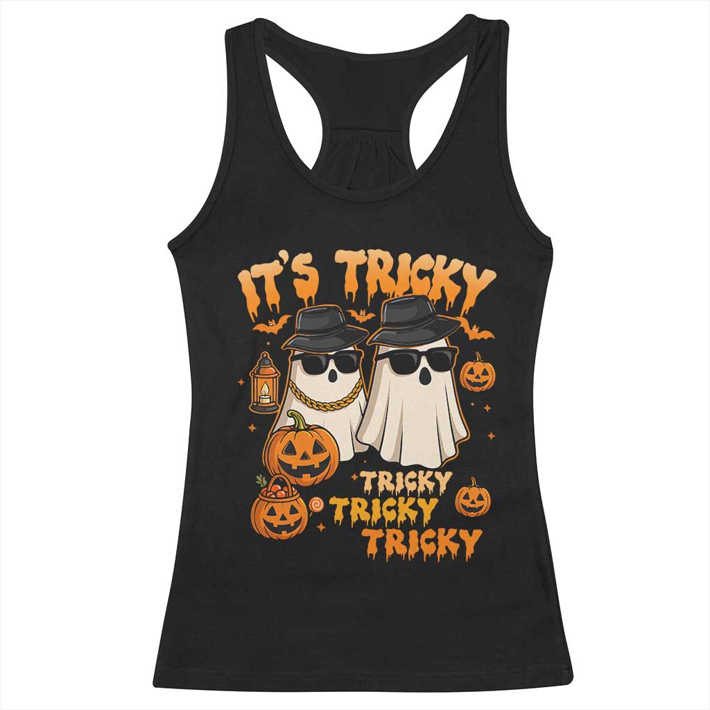 Funny Ghost Racerback Tank Top It's Tricky Tricky Tricky 90s Nostalgia Halloween Costume TS10 Black Print Your Wear