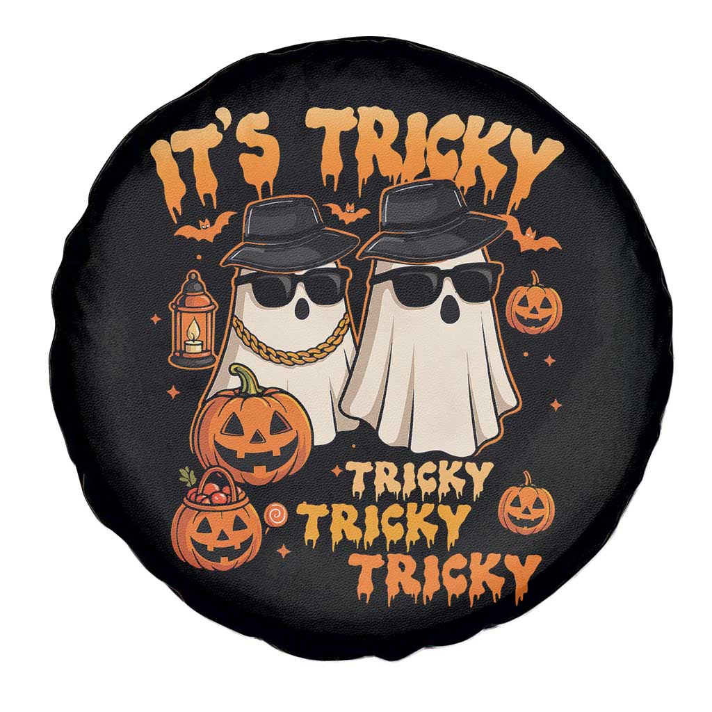 Funny Ghost Spare Tire Cover It's Tricky Tricky Tricky 90s Nostalgia Halloween Costume TS10 Print Your Wear