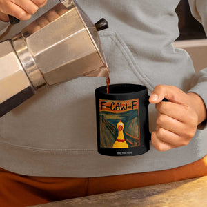 F Caw F Screaming Chicken Coffee Mug Funny Fawk Off Meme TS10 Print Your Wear