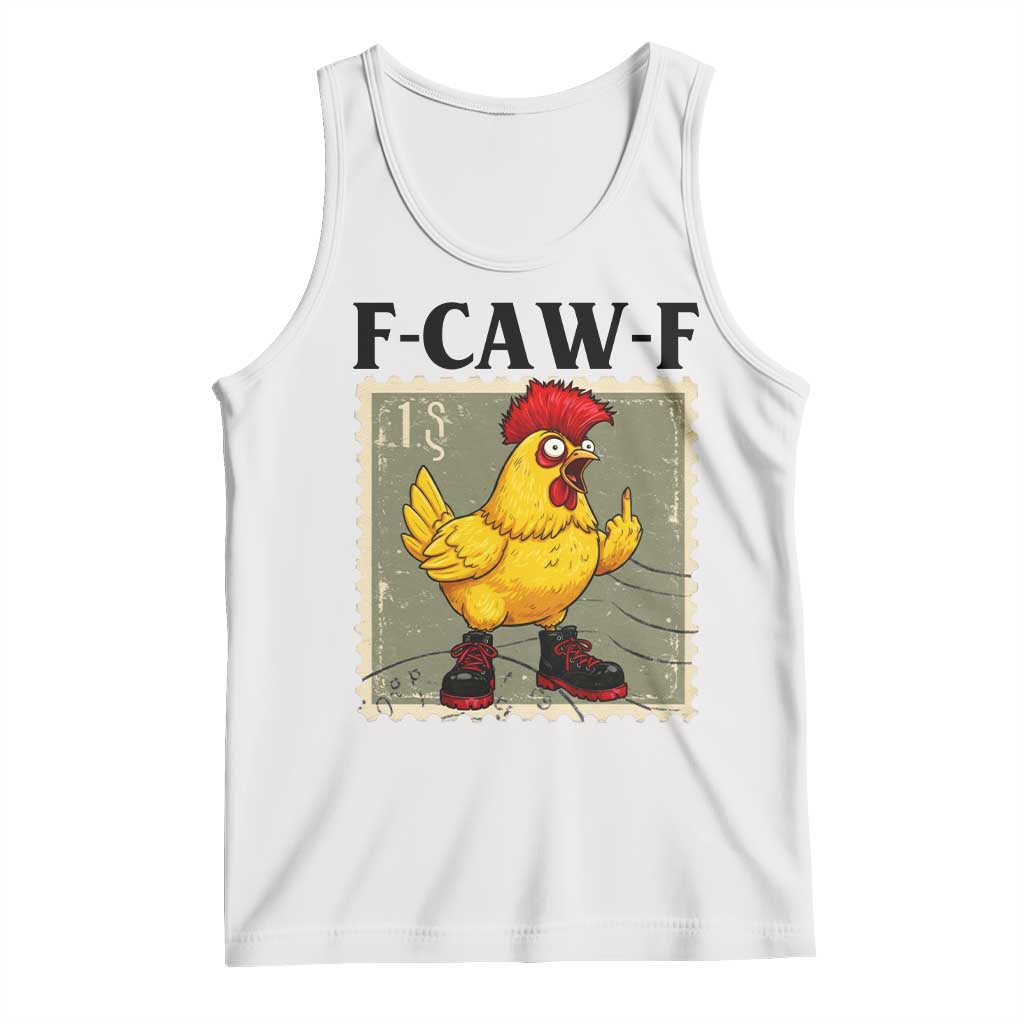 F Caw F Screaming Chicken Tank Top Metal Heavy Punk Rock Music TS10 White Print Your Wear