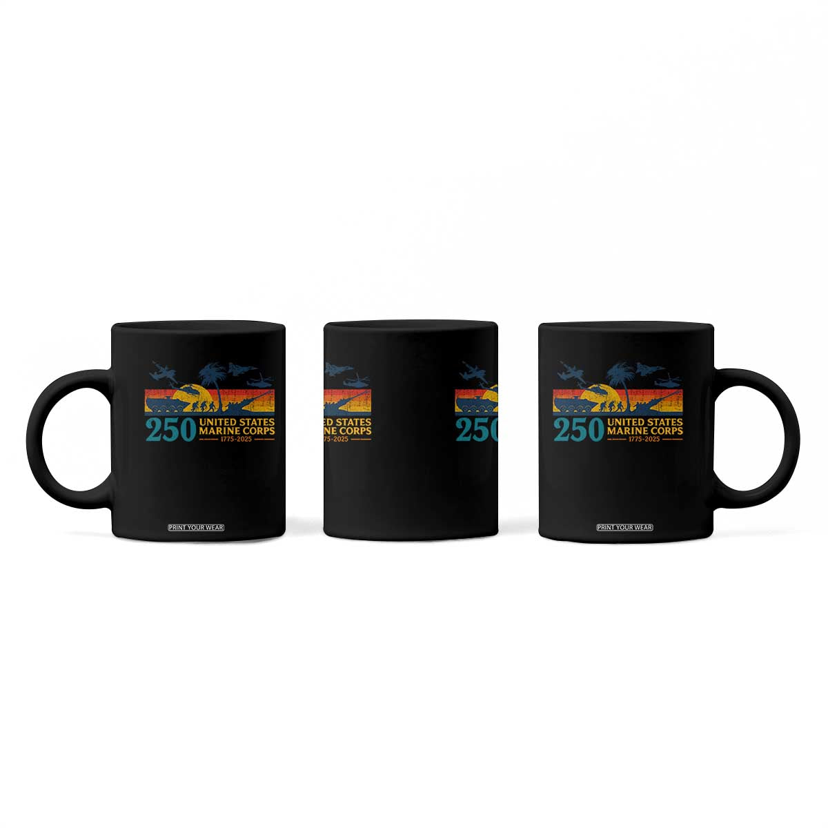 Marine 250th Anniversary Coffee Mug Patriotic Military Gift for Veterans TS10 Print Your Wear