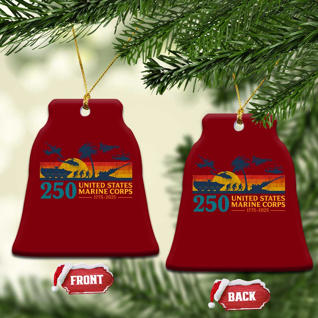 Marine 250th Anniversary Ceramic Ornament Patriotic Military Gift for Veterans TS10 Print Your Wear