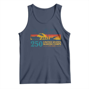 Marine 250th Anniversary Tank Top Patriotic Military Gift for Veterans TS10 Navy Print Your Wear
