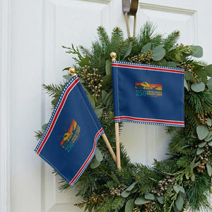 Marine 250th Anniversary Patriotic Handheld Flag Military Gift for Veterans TS10 Classic 8.2" × 5.5" Blue Red Print Your Wear