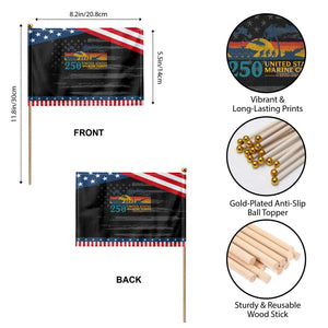 Marine 250th Anniversary Patriotic Handheld Flag Military Gift for Veterans TS10 Print Your Wear
