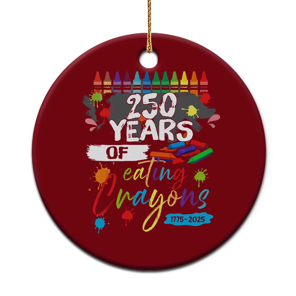 250 Years Of Eating Crayons Ceramic Ornament Marine Veteran 250th Anniversary TS10 1pc Red Print Your Wear