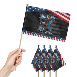 Marine Veteran 250th Anniversary Patriotic Handheld Flag Eagle Military Gift for Marines Veterans TS10 Print Your Wear