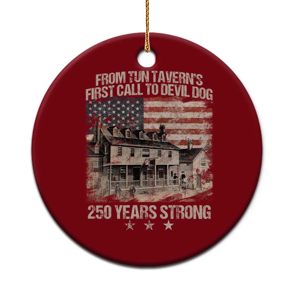 Tun Tavern 250th Anniversary Ceramic Ornament Patriotic Veteran Military Gift American Flag TS10 1pc Red Print Your Wear